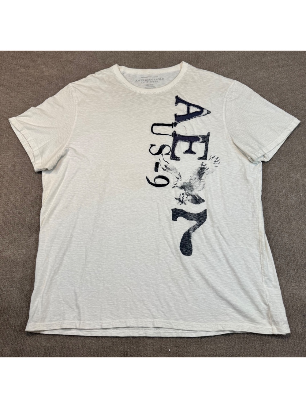 American Eagle Shirt Applique Logo Graphic T-Shirt Y2K Grunge Skater Preppy XXL